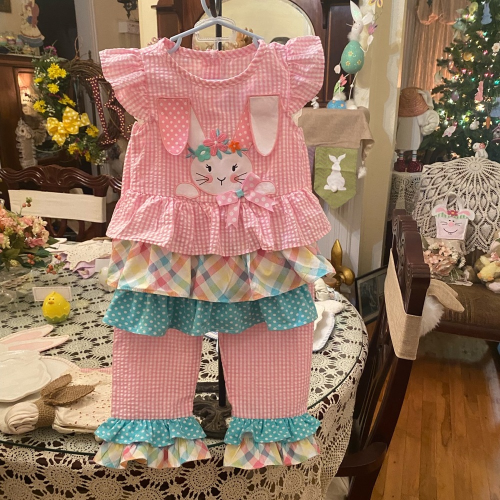 Rare Edition Toddler Girls 2 piece pant set size 4T